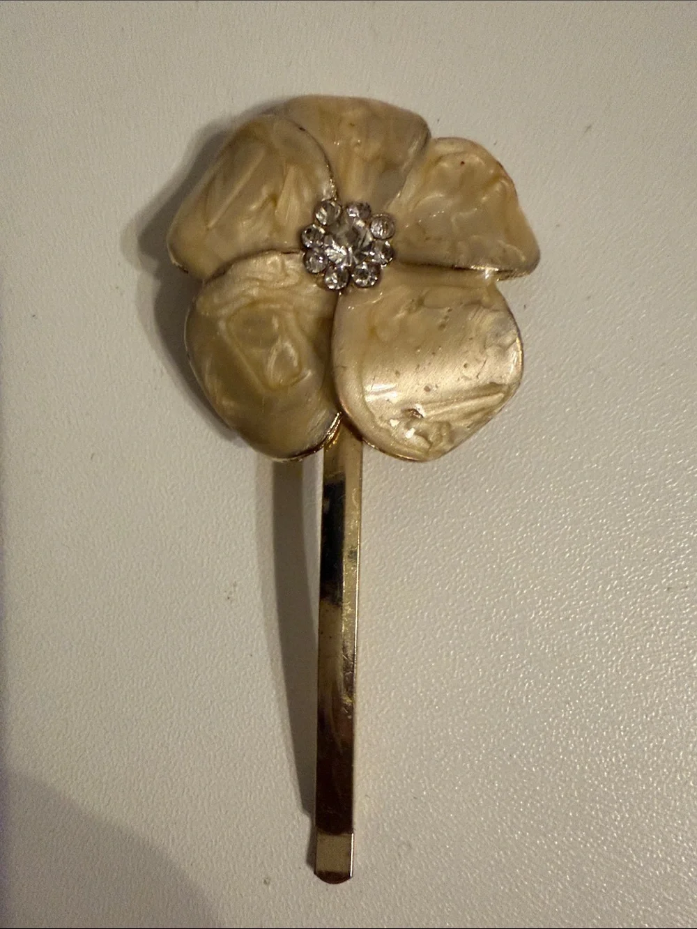 Vintage Hairpin with Rhinestone Center